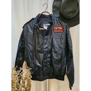 MVP Mens L Jacket VERA Auto Parts Racing True Vintage 80s Black Windbreaker NEW!
